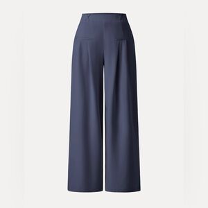 OGL Ponte-De-Roma Drapey Bamboo Ponte Mid Rise Wide Leg Trouser with Pockets M